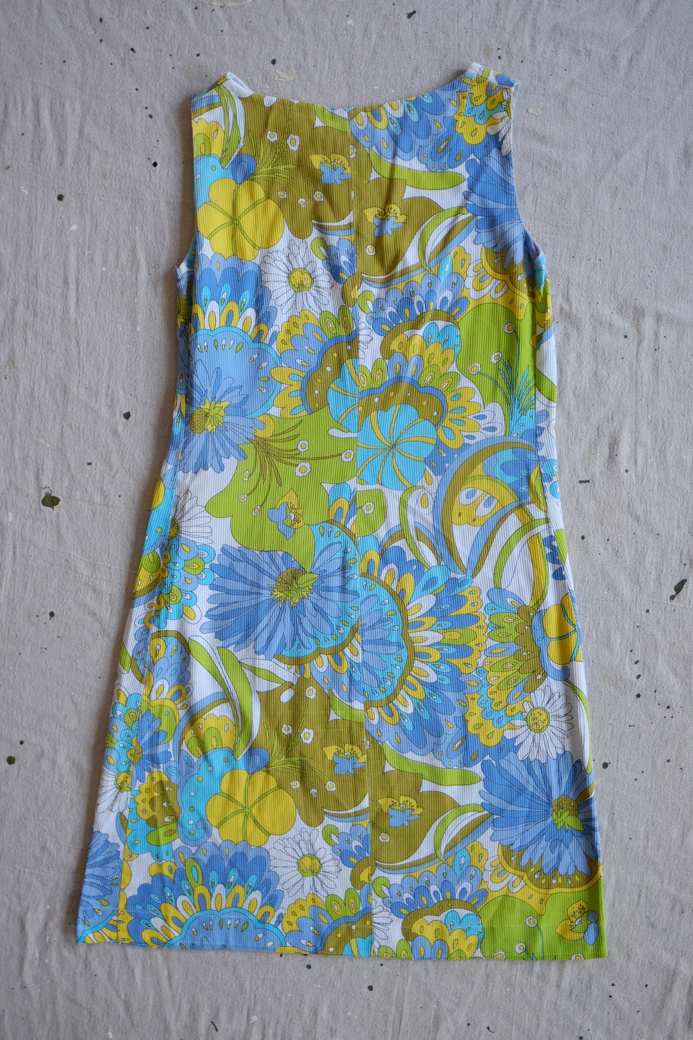 70s Floral Shift Dress - M