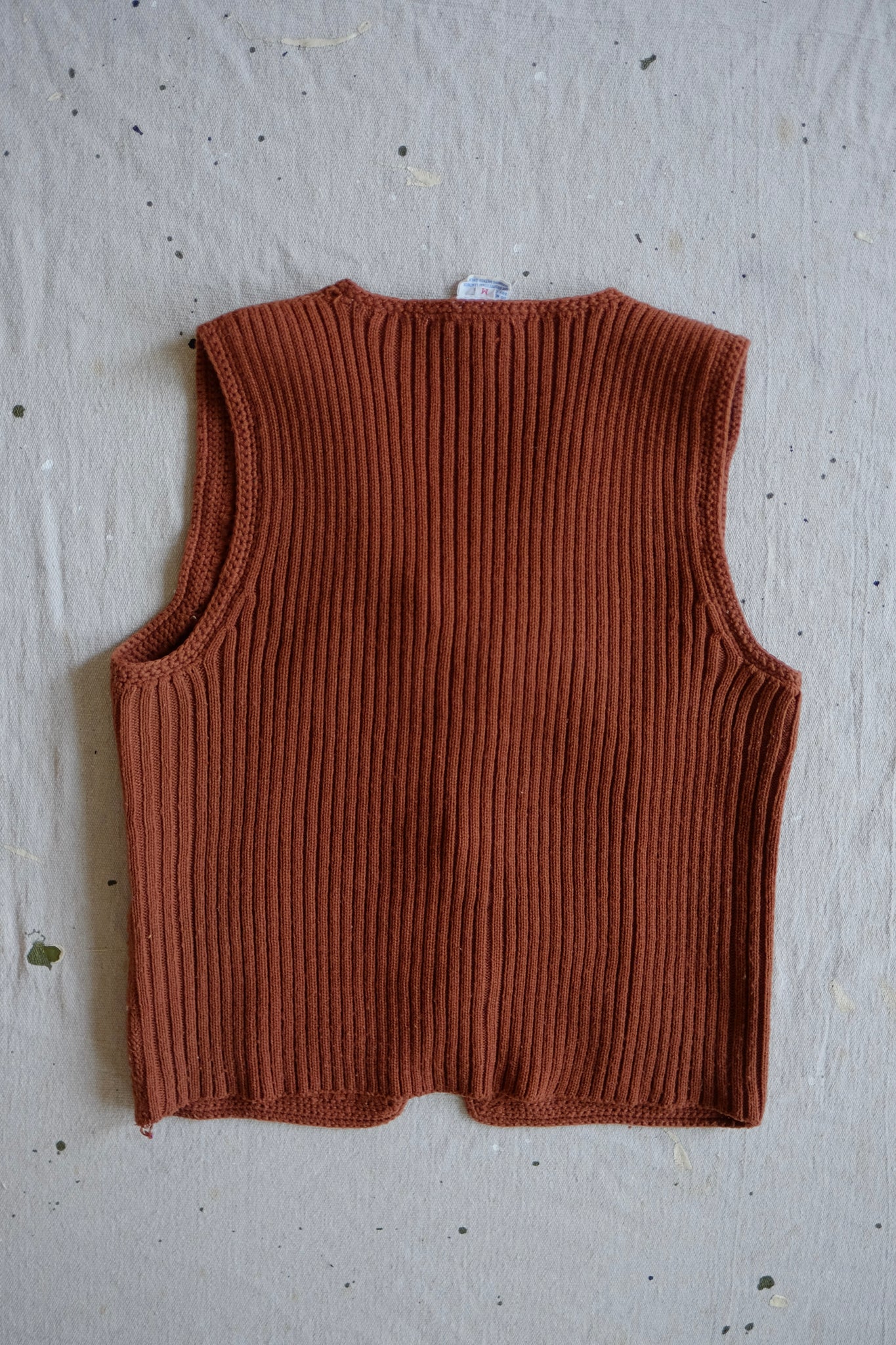 70s Suede Patchwork Vest - M