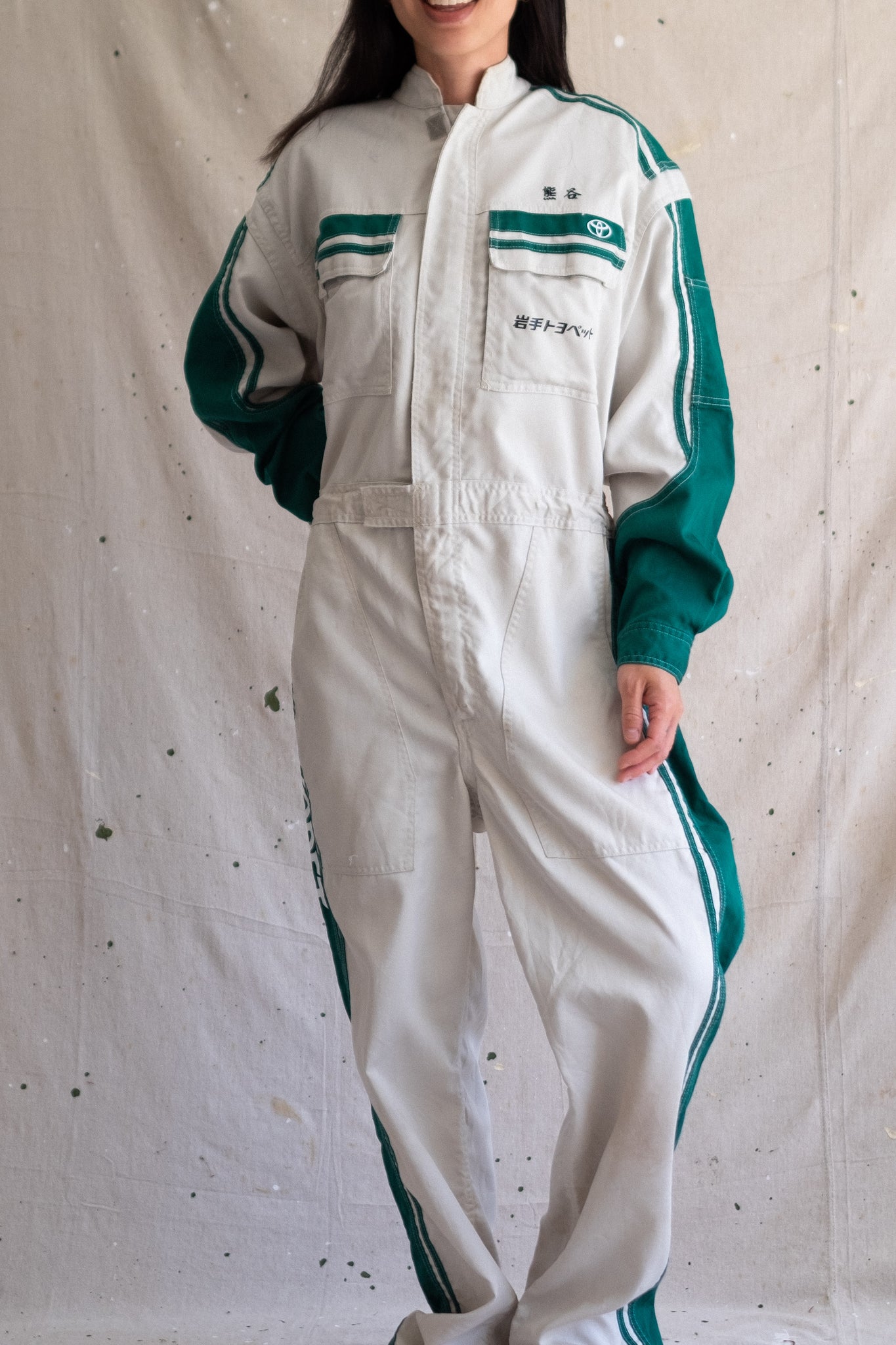 Toyopet  White and Green Boilersuit