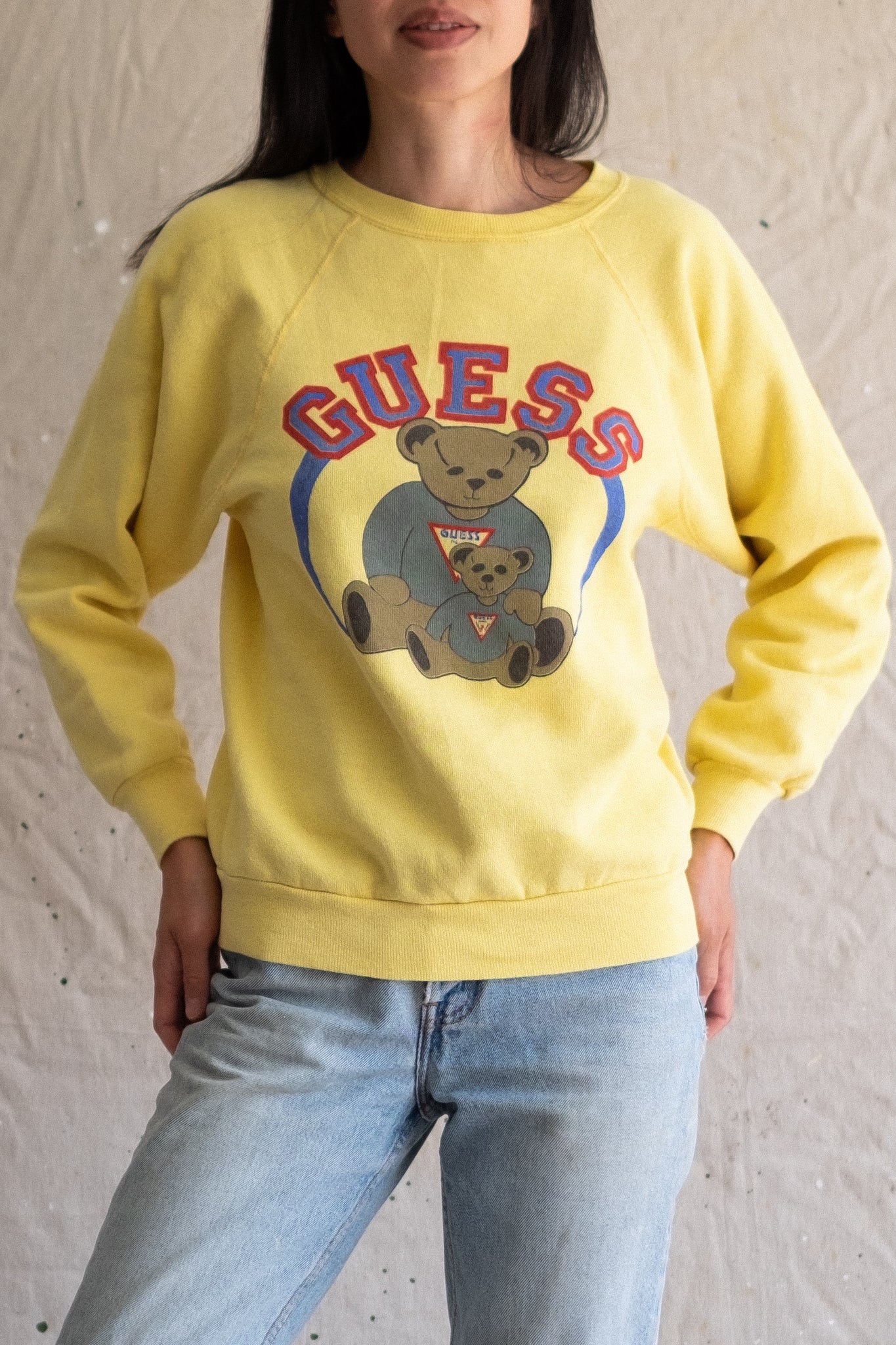 80s Guess Yellow Sweatshirt