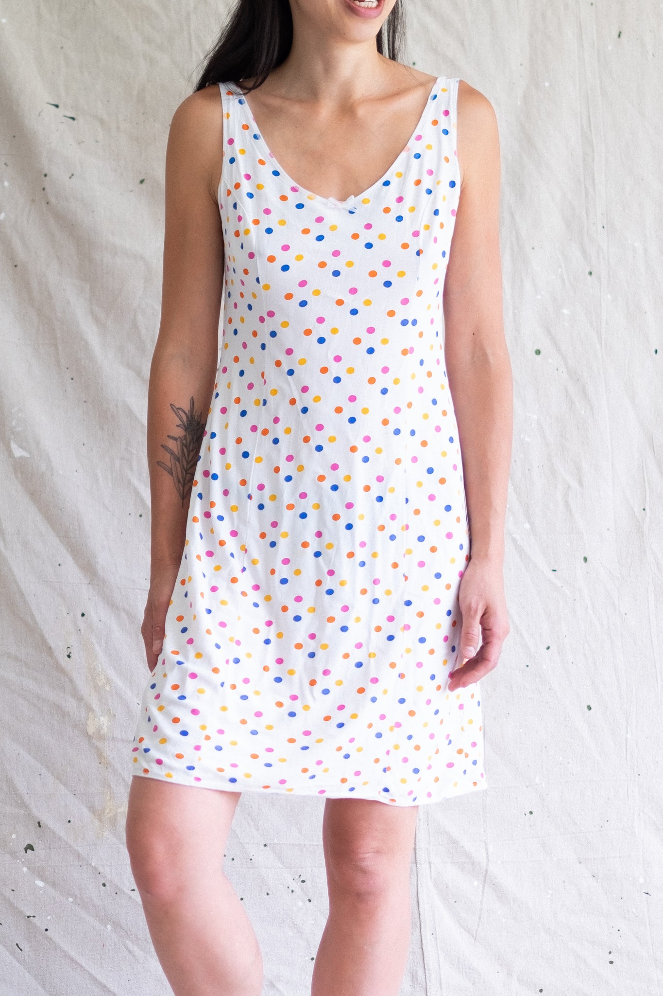 Vintage Short Spotty Slip