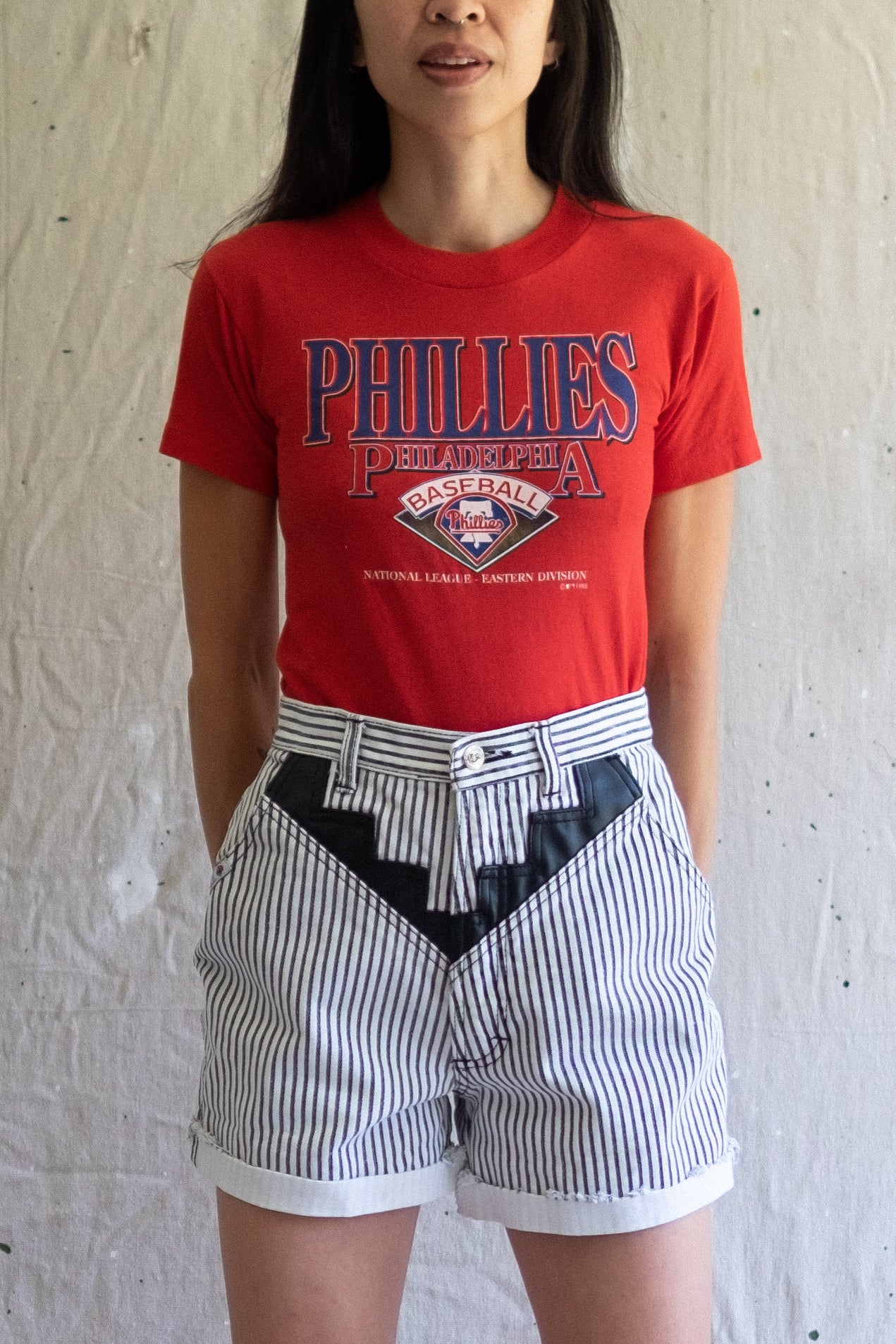 90s Phillies Baseball T-shirt - XXS/XS