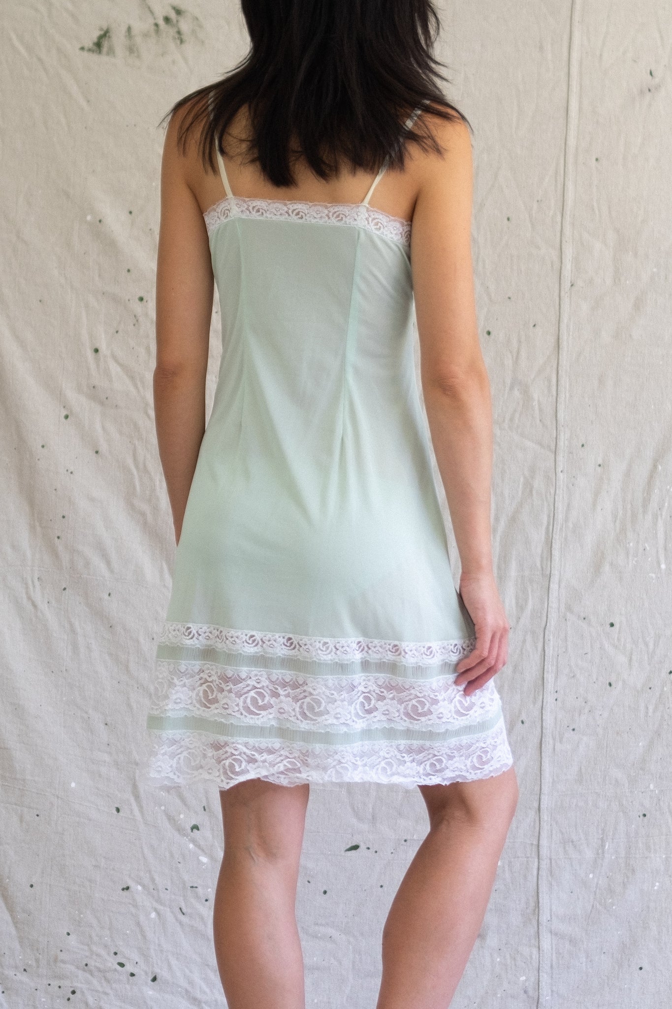 Vintage Green Slip - S