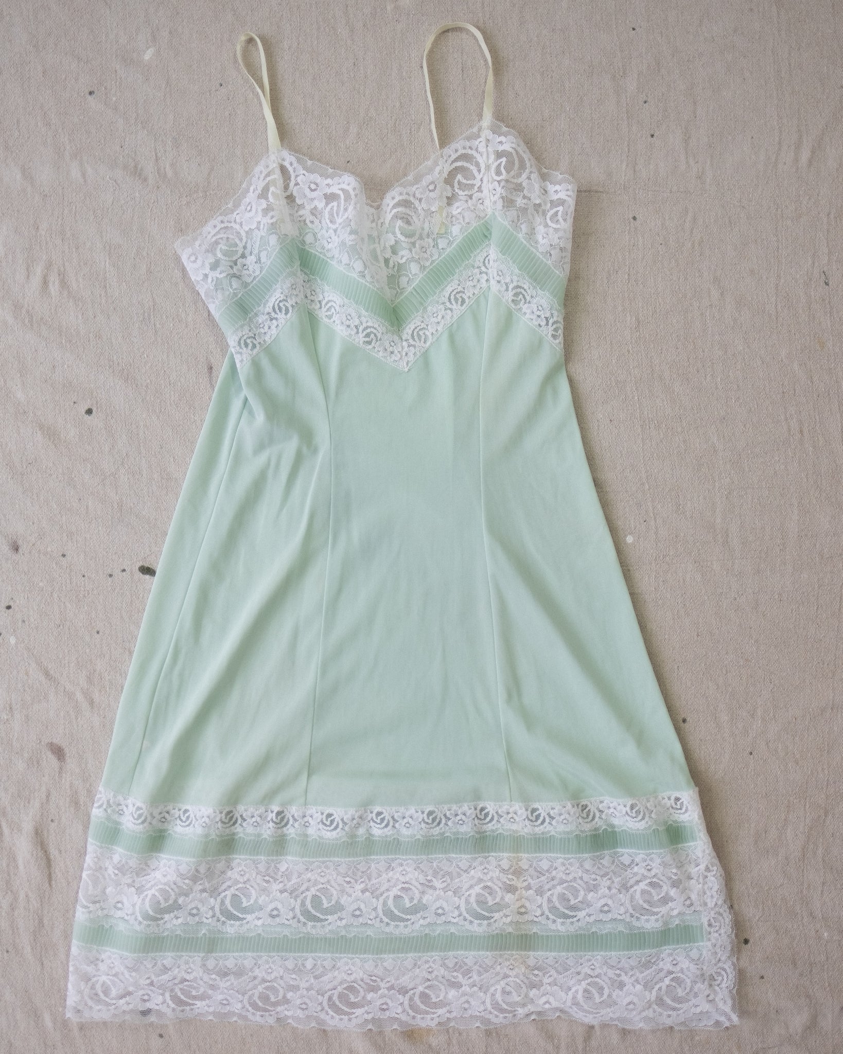 Vintage Green Slip - S