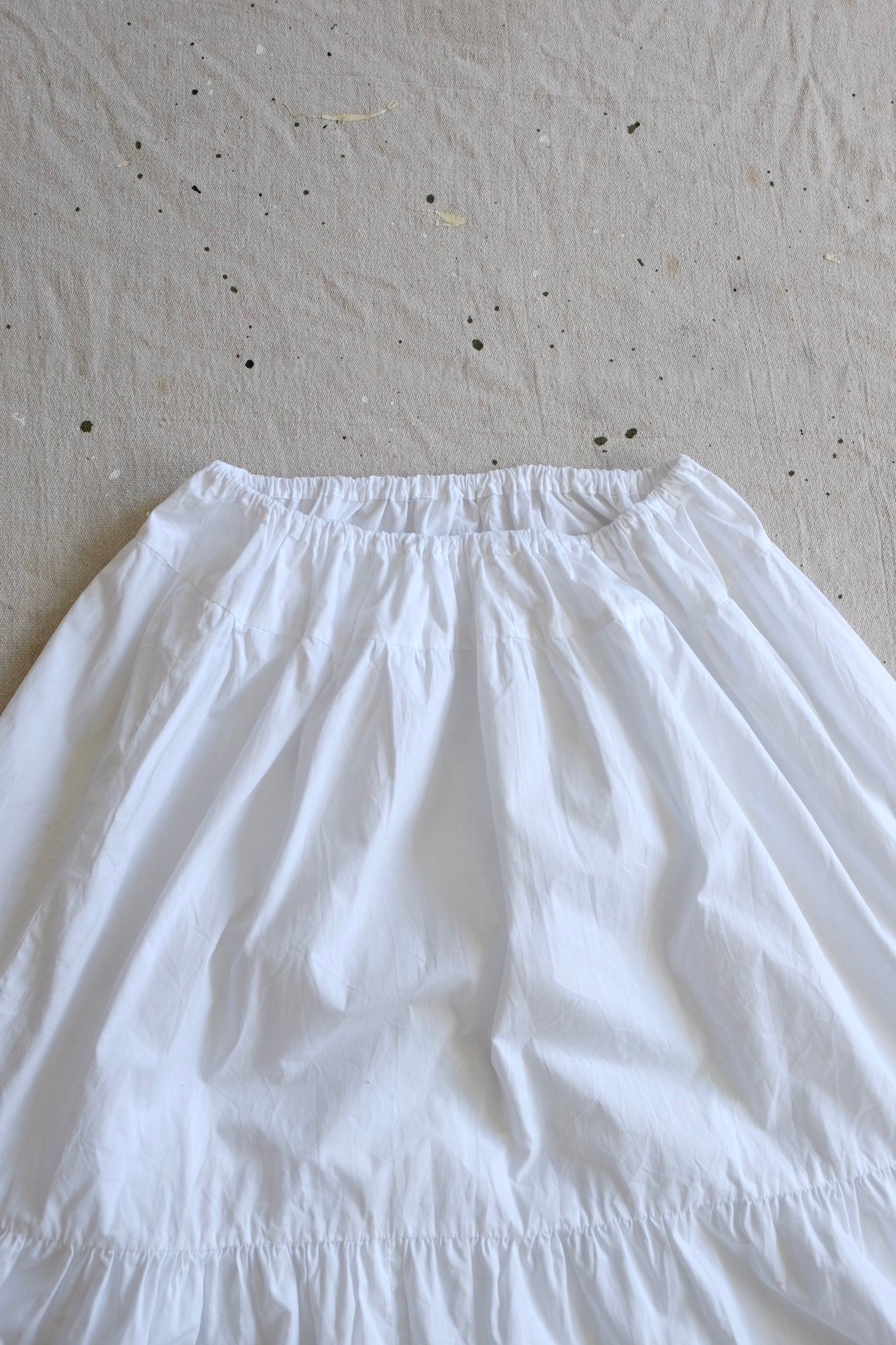 White Eyelet Petticoat / Skirt - M - XL