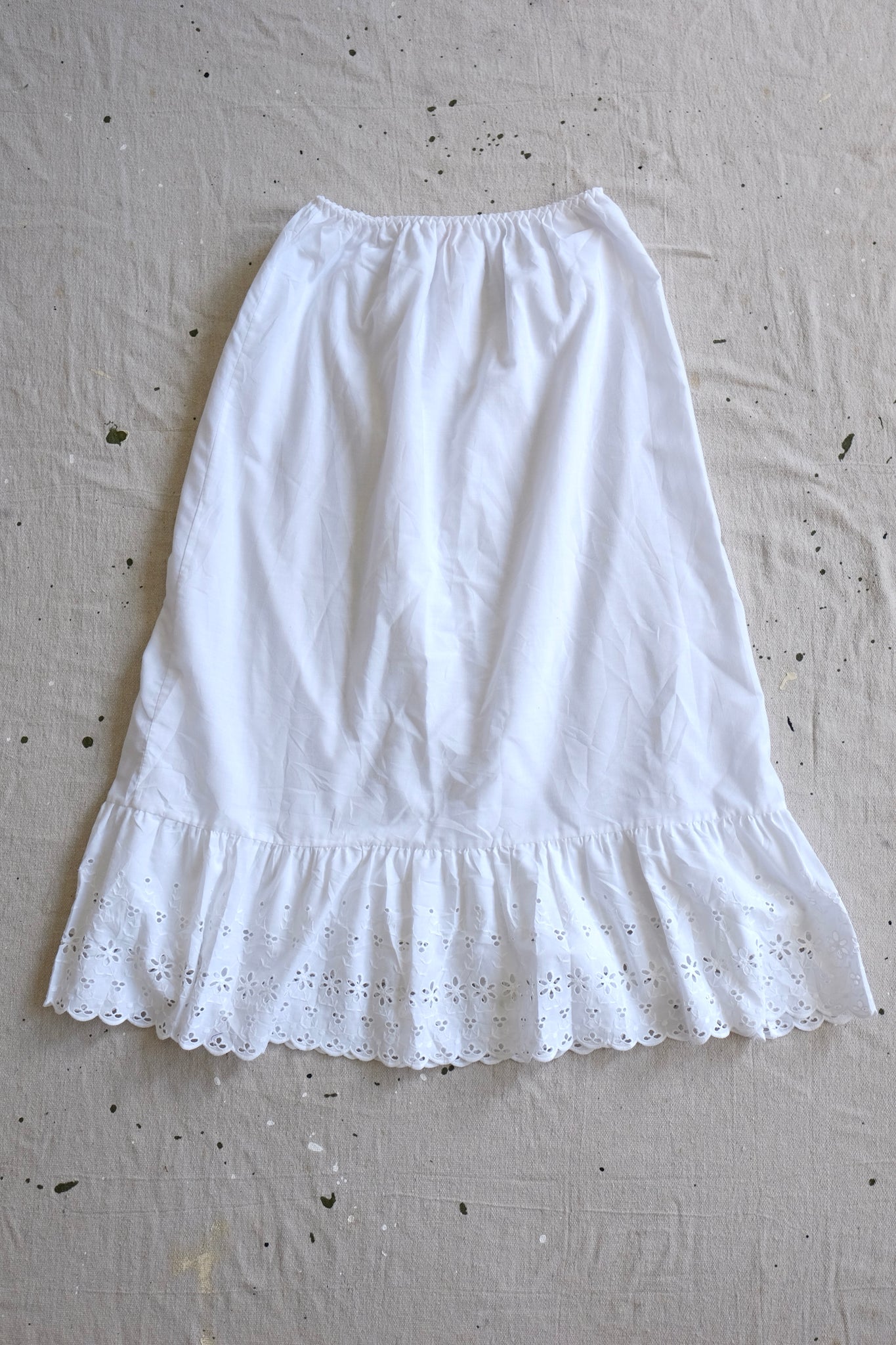 White Eyelet Petticoat / Skirt -XS - M