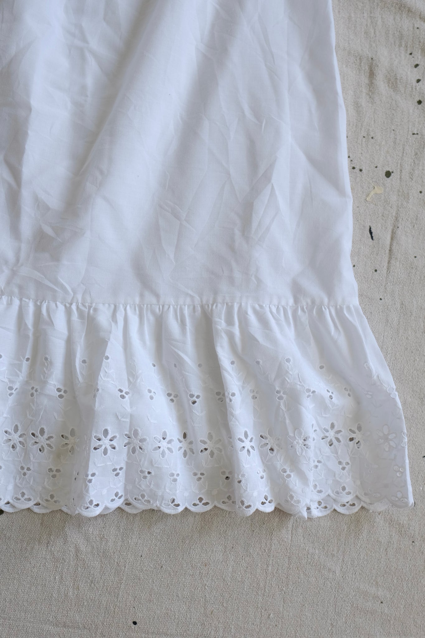 White Eyelet Petticoat / Skirt -XS - M