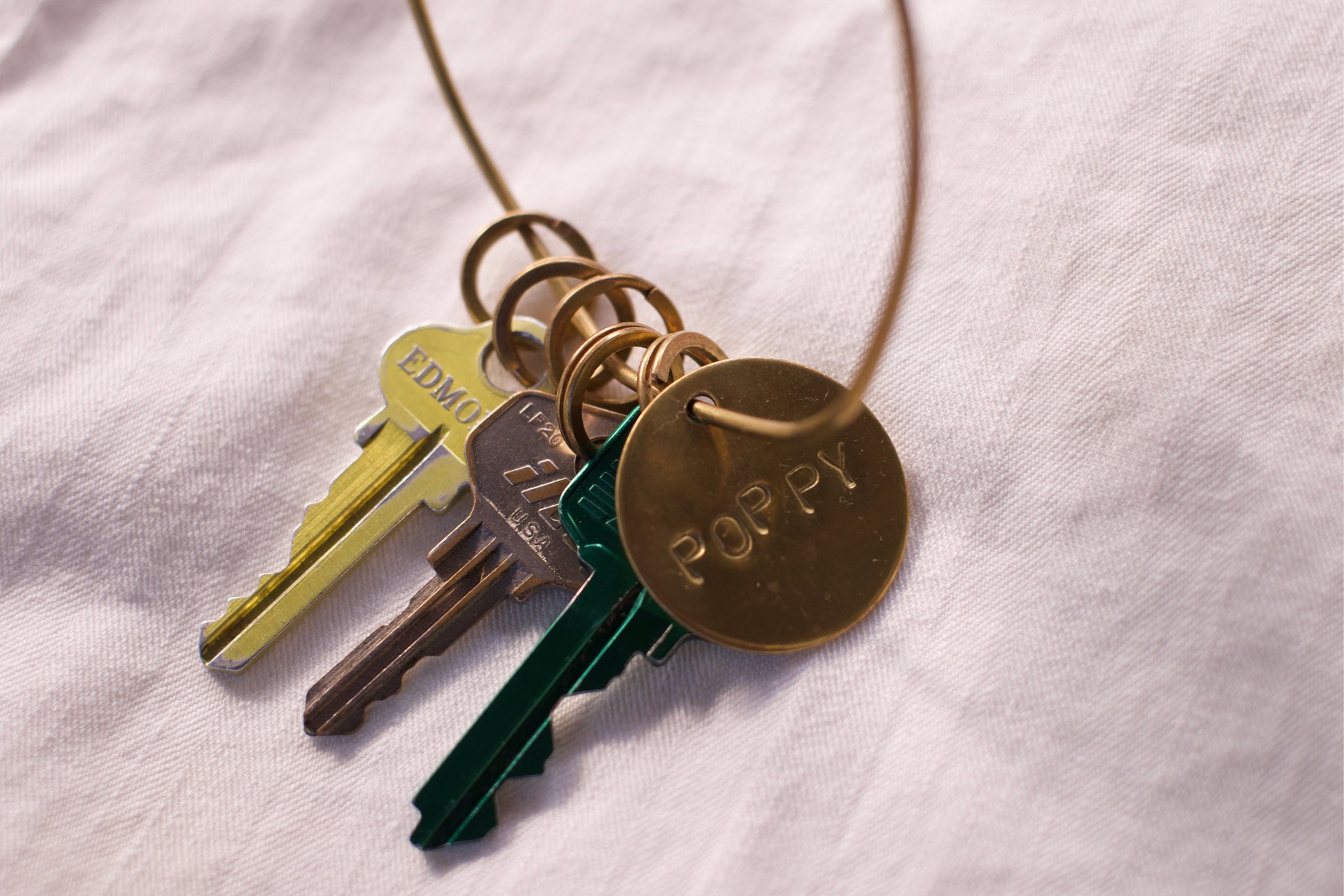 Handmade Brass Keyring